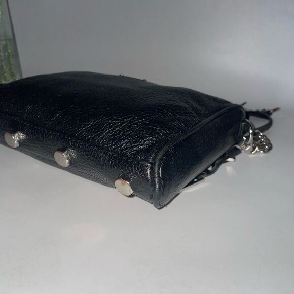 Rebecca Minkoff Leather Crossbody Black Small - Picture 8 of 9